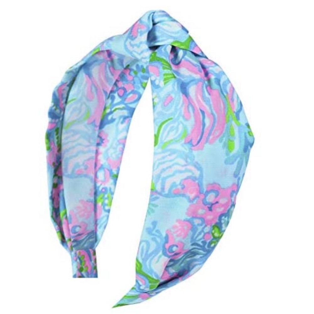 NWOT | Lilly Pulitzer Women's Knotted Headband, One Size Fits All, Aqua La Vista